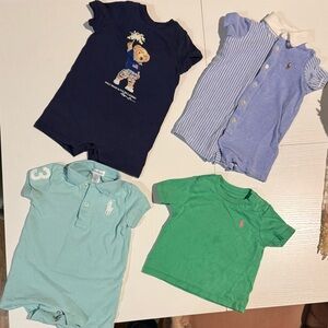 Polo by Ralph Lauren Kids' Navy, Green, and Blue shortall Collection